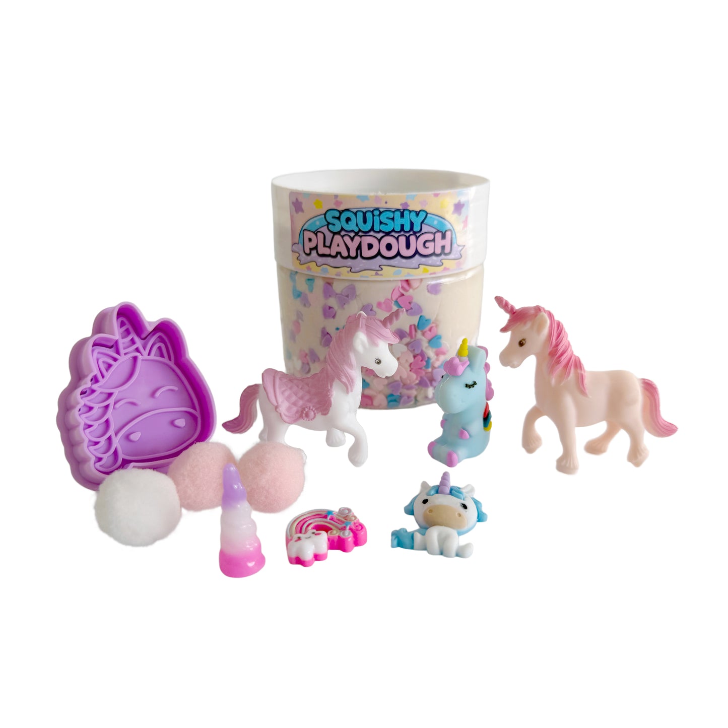 Super cute unicorn playdough tub