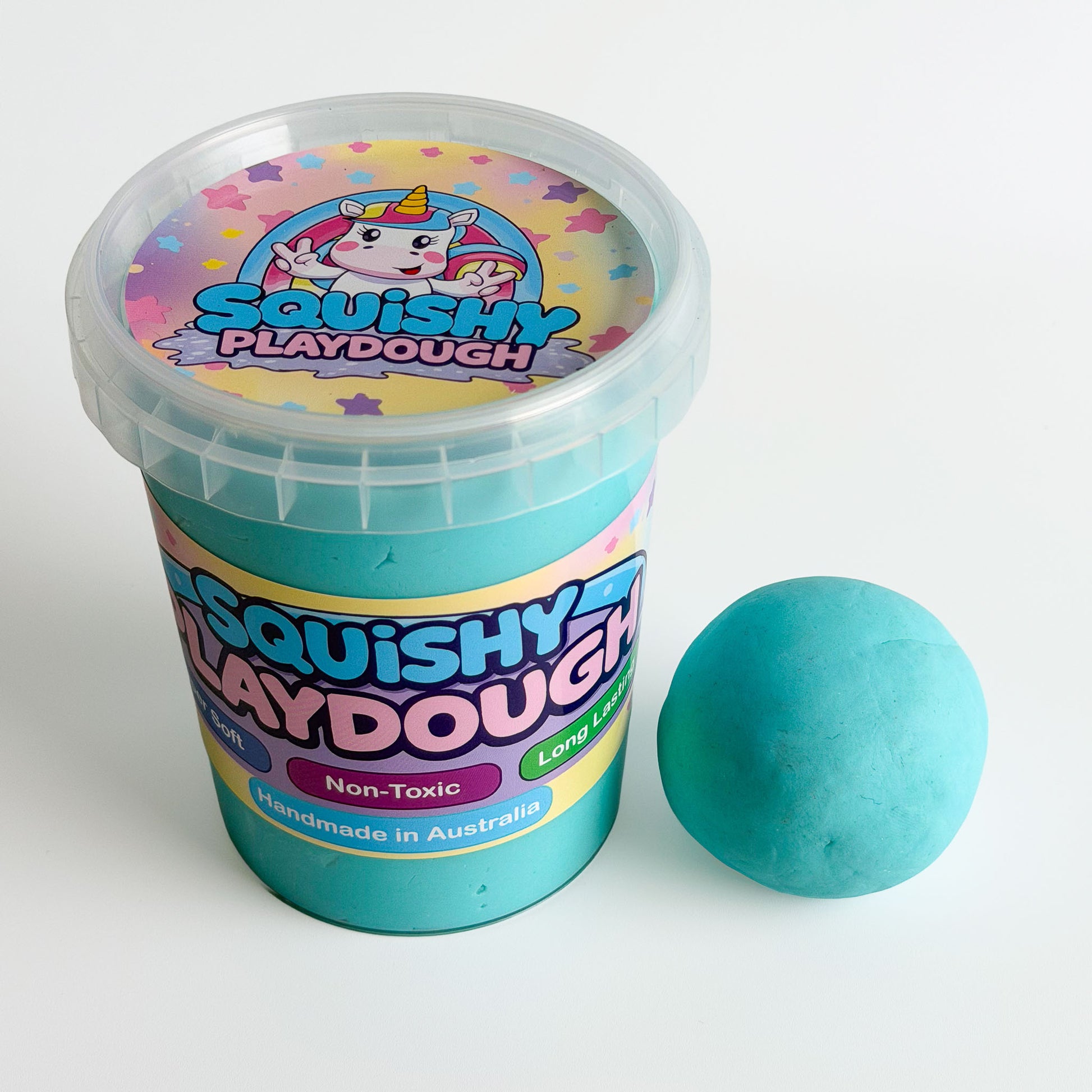 BluePlaydough Tub 550g. Handmade by Squishy Play. Super soft, non-toxic and long lasting. Perfect for sensory play, fine motor skill development and creative play.