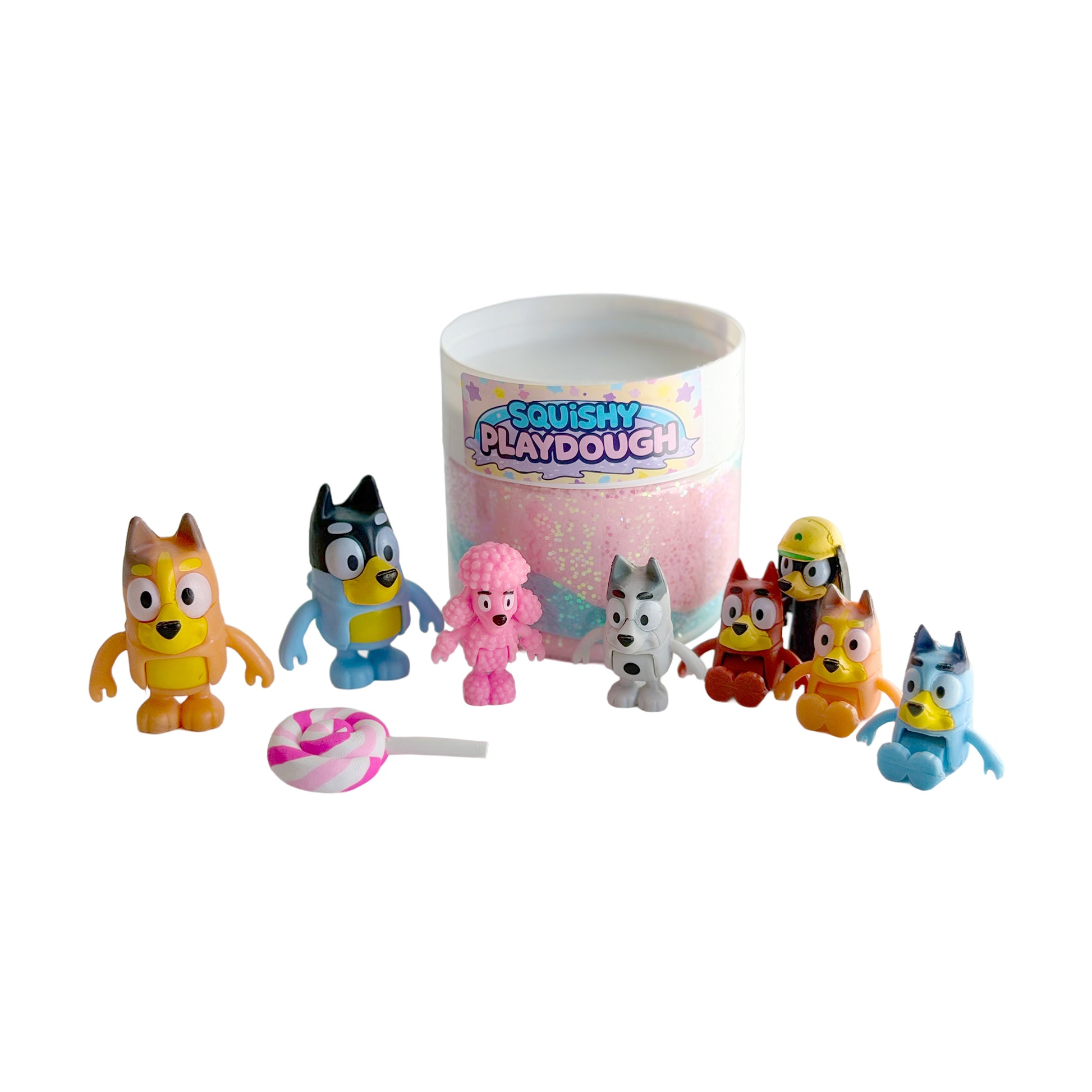 Fun on the go playdough jars by Squishy Play.
