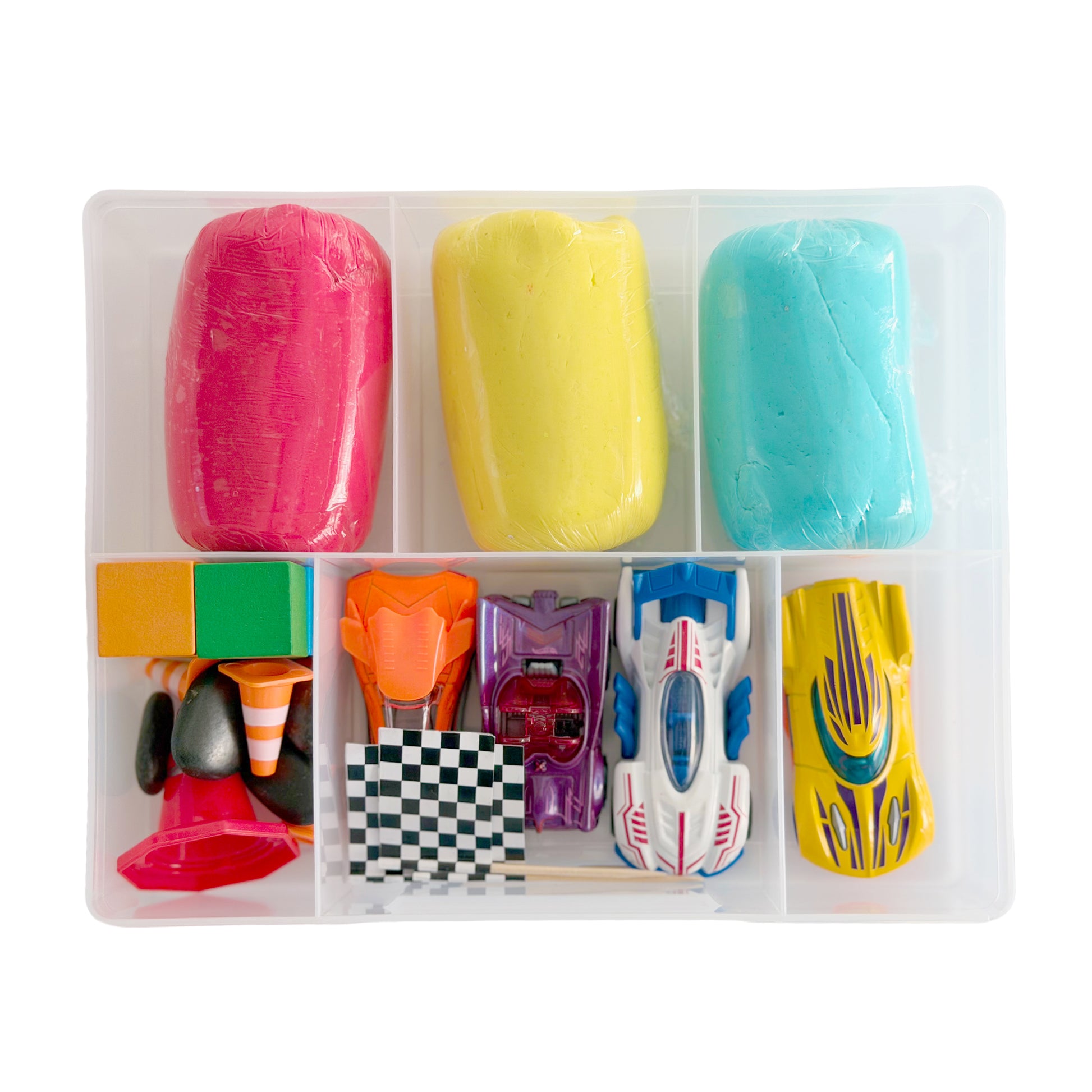 Let the racing begin with our cars playdough kit