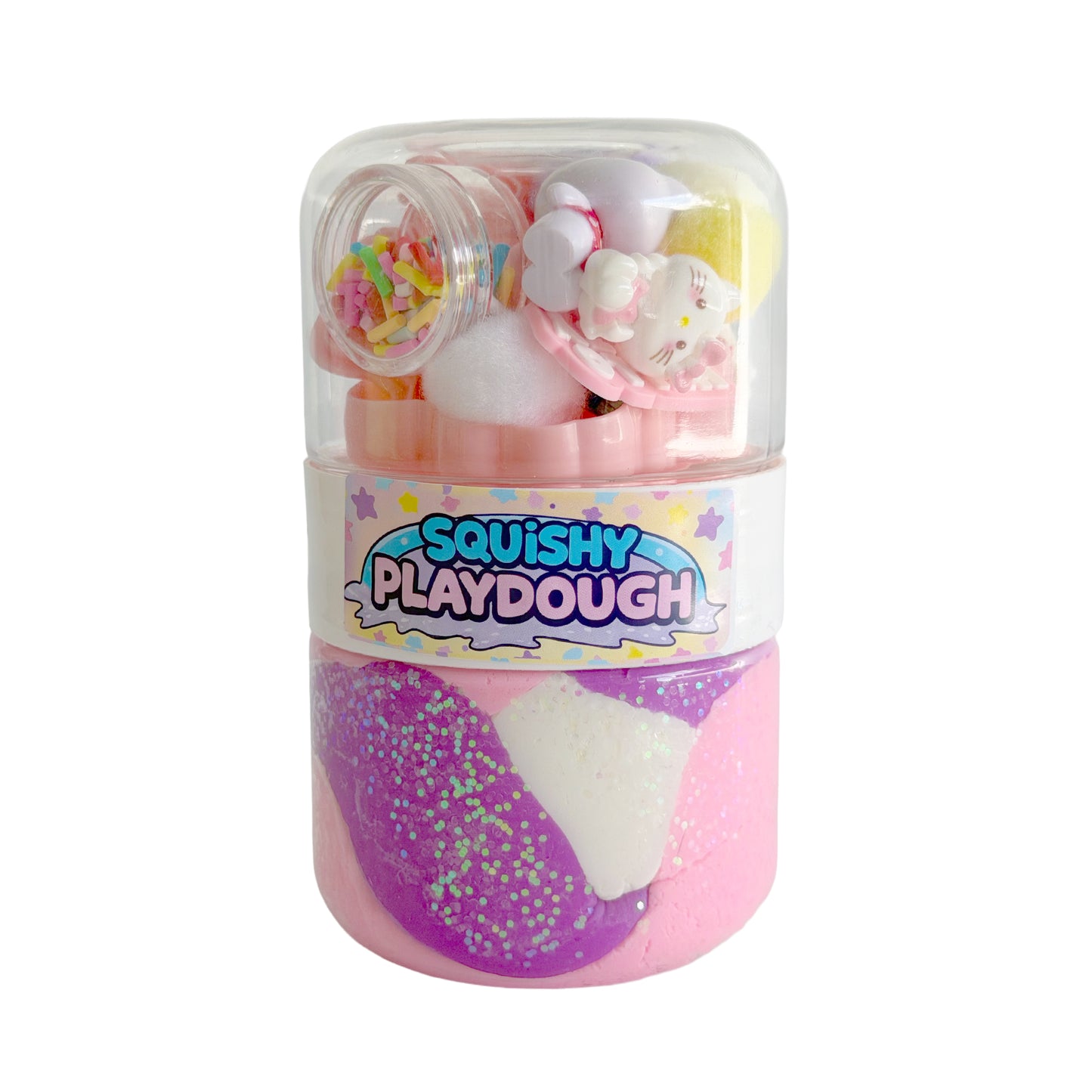 Hello Kitty Playdough with hello kitty charms