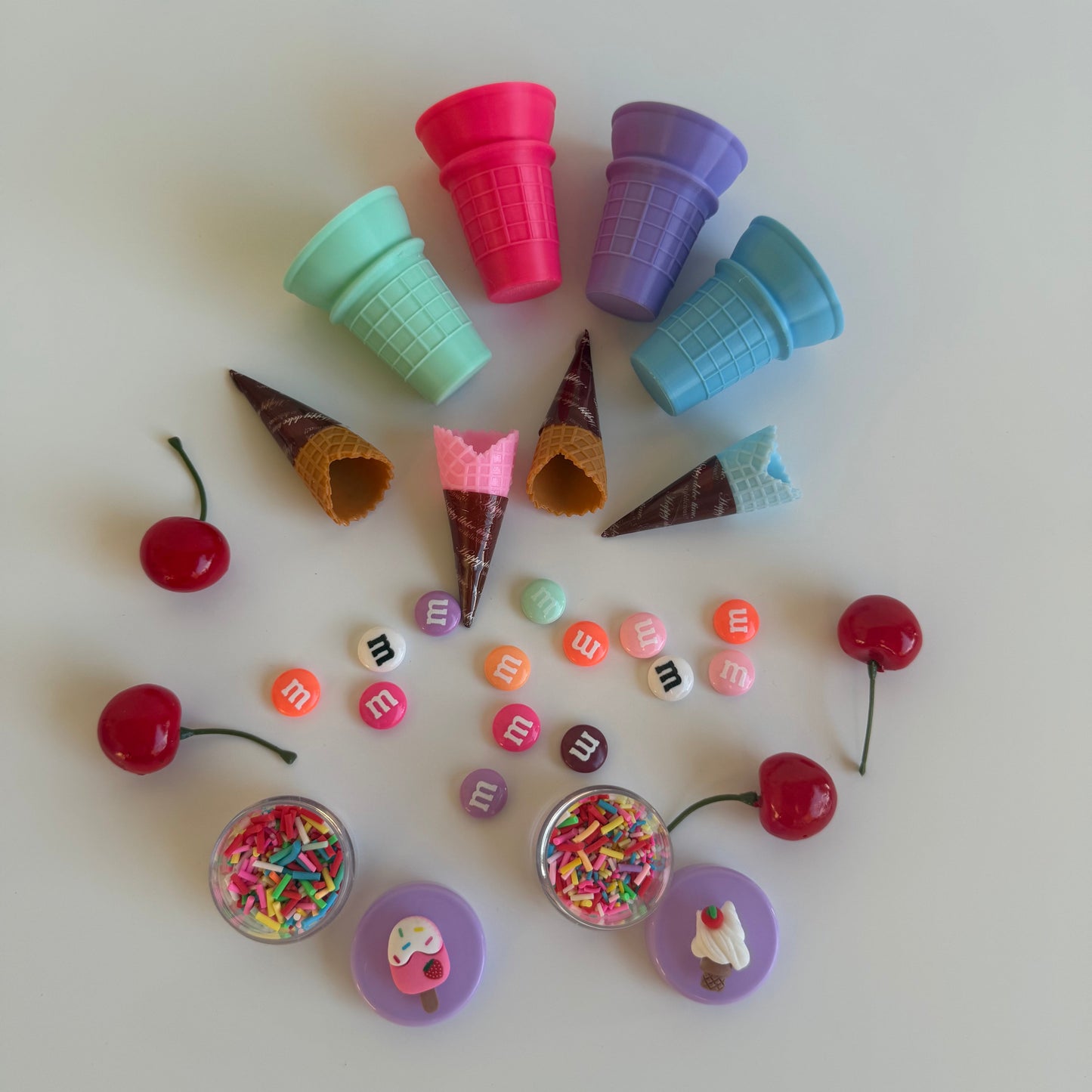 Ice Cream Playdough Shop. Create your own ice cream shop at home with this deluxe playdough kit. Perfect for sensory play.