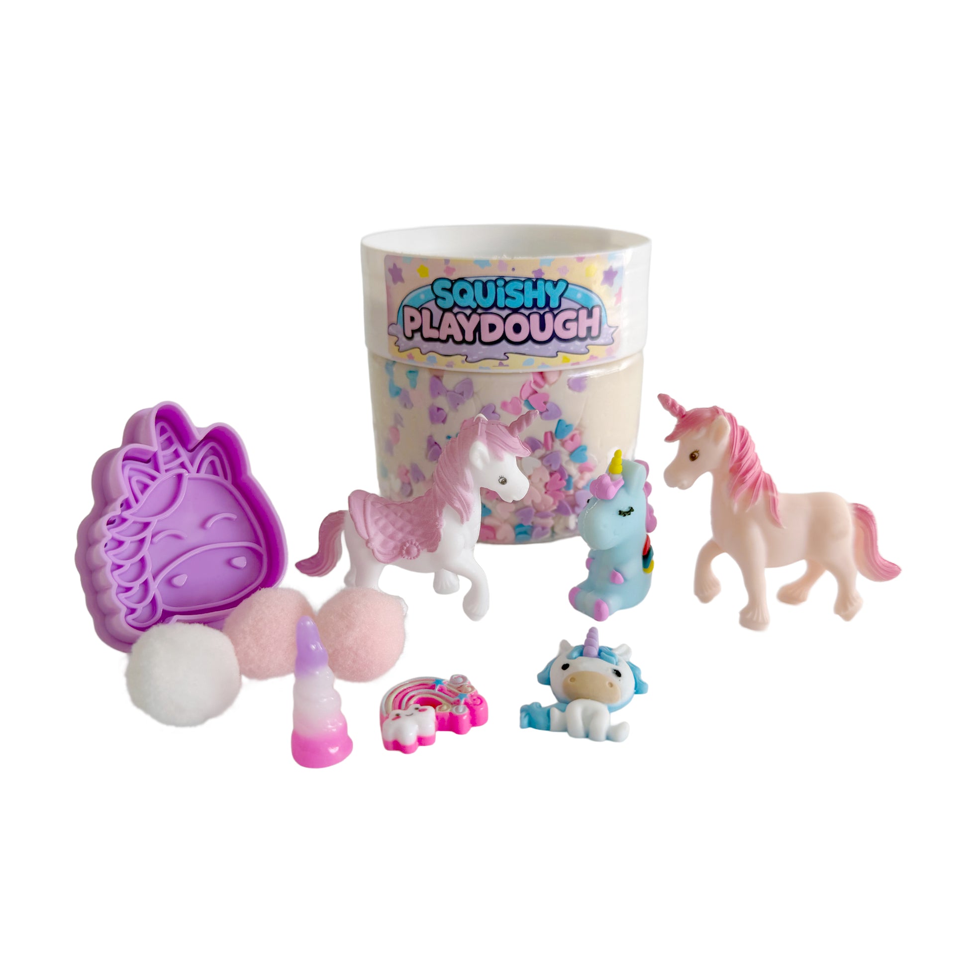 Super cute unicorn playdough tub